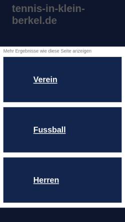 Vorschau der mobilen Webseite www.tennis-in-klein-berkel.de, TSV Klein Berkel/Wangelist e.V.