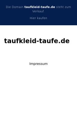 Vorschau der mobilen Webseite www.taufkleid-taufe.de, Taufkleid-Taufe.de, Alexandra Fernys