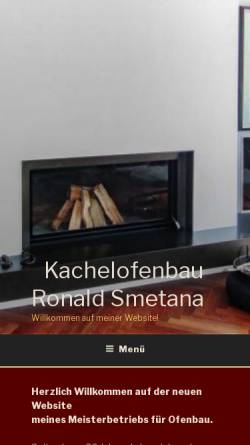 Vorschau der mobilen Webseite www.kachelofen-smetana.de, Smetana Kachelofenbau, Judith & Ronald Smetana