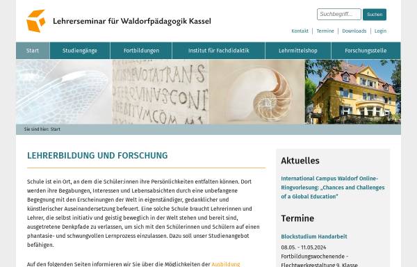 Vorschau von www.lehrerseminar-forschung.de, Lehrerseminar für Waldorfpädagogik Kassel