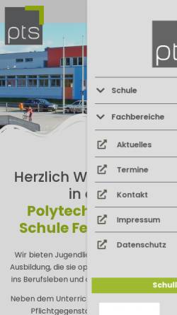 Vorschau der mobilen Webseite www.pts-feldkirchen.ksn.at, Polytechnische Schule