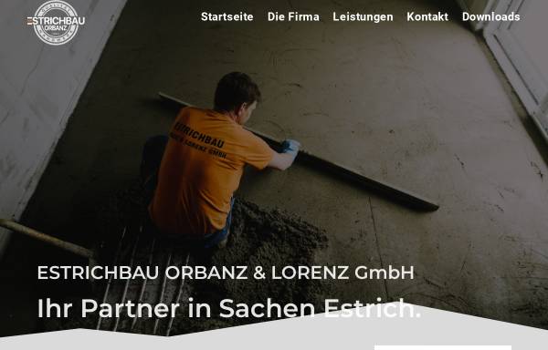 Vorschau von www.estrichbau-orbanz.de, Estrichbau Orbanz & Lorenz GmbH