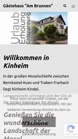 Vorschau der mobilen Webseite www.pension-sausen.de, Gästehaus Am Brunnen