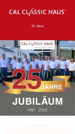 Vorschau der mobilen Webseite www.cal-classic-haus.de, Cal-Classic-Haus GmbH