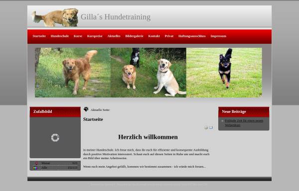 Vorschau von www.gillas-hundetraining.de, Gillas Hundetraining