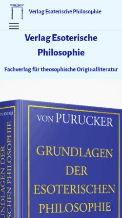 Vorschau der mobilen Webseite www.esoterische-philosophie.de, Die Theosophische Gesellschaft Point Loma - Covina