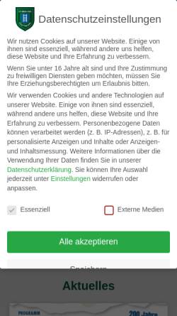 Vorschau der mobilen Webseite schuetzenverein-oeynhausen.de, Schützenverein Oeynhausen e.V.