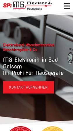 Vorschau der mobilen Webseite www.ms-elektronik.at, MS Elektronik Michael Schörkmeier