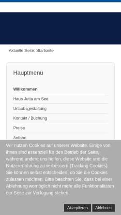 Vorschau der mobilen Webseite www.urlaub-uckermark.de, Zimmervermietung Familie Aldinger
