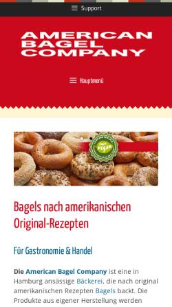 Vorschau der mobilen Webseite american-bagel-company.de, American Bagel Company