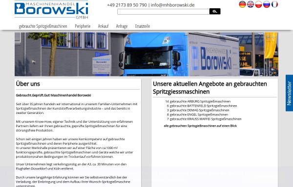 Vorschau von www.mhborowski.de, Maschinenhandel Borowski