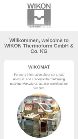Vorschau der mobilen Webseite www.wikon.com, Wikon Handelsgesellschaft mbH