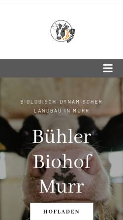 Vorschau der mobilen Webseite www.biohof-buehler.de, Biohof Bühler