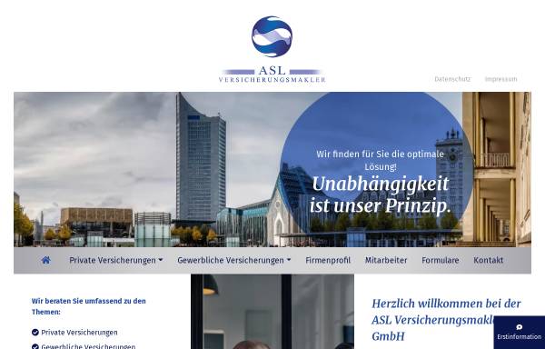 Vorschau von www.versicherung-leipzig.net, Assekuranz Service GmbH