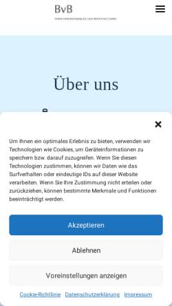 Vorschau der mobilen Webseite www.bvbieler.de, BvB Versicherungsmakler und Beratung GmbH