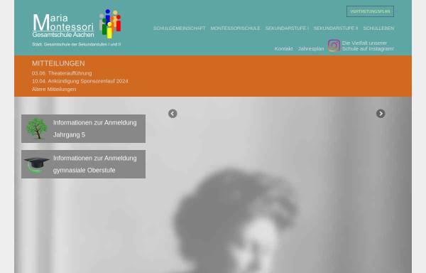 Vorschau von www.mmge-ac.de, Maria Montessori Gesamtschule (MMG)