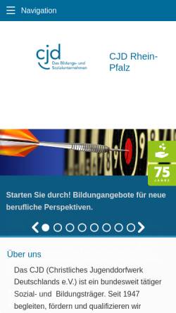 Vorschau der mobilen Webseite www.cjd-rhein-pfalz-nordbaden.de, CJD Kirchheimbolanden