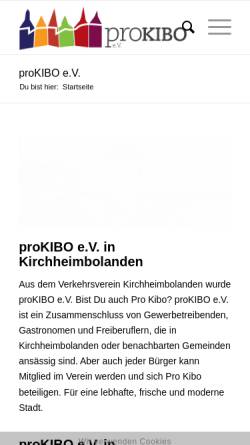 Vorschau der mobilen Webseite www.vv-kibo.de, Verkehrsverein Kirchheimbolanden