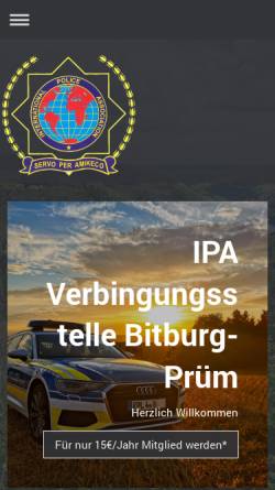 Vorschau der mobilen Webseite www.ipa-bitburg.de, IPA - Verbindungsstelle Bitburg - Prüm