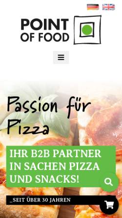 Vorschau der mobilen Webseite point-of-food.de, Point of Food Lebensmittelvertriebsgesellschaft mbH