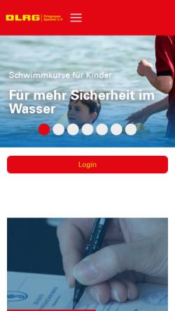 Vorschau der mobilen Webseite speicher.dlrg.de, DLRG Ortsgruppe Speicher e.V.