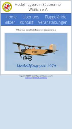 Vorschau der mobilen Webseite www.msw-wittlich.de, Modellflugverein Säubrenner Wittlich e.V