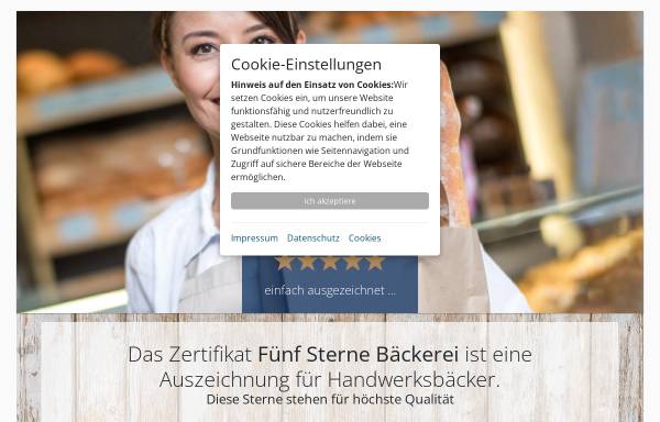 Vorschau von www.5-sterne-baecker.de, 5 Sterne Bäcker Gesellschaft