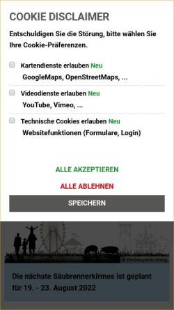 Vorschau der mobilen Webseite saeubrenner.wittlich.de, Säubrennerkirmes Wittlich
