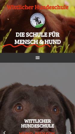 Vorschau der mobilen Webseite www.wittlicher-hundeschule.de, Wittlicher Hundeschule
