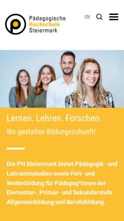 Vorschau der mobilen Webseite www.phst.at, Pädagogische Hochschule Steiermark