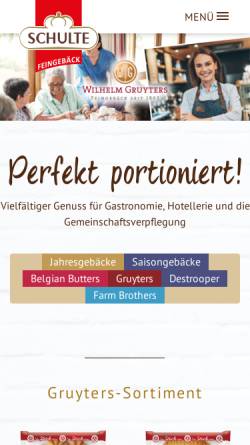 Vorschau der mobilen Webseite www.gruyters.de, Wilhelm Gruyters GmbH & Co.KG