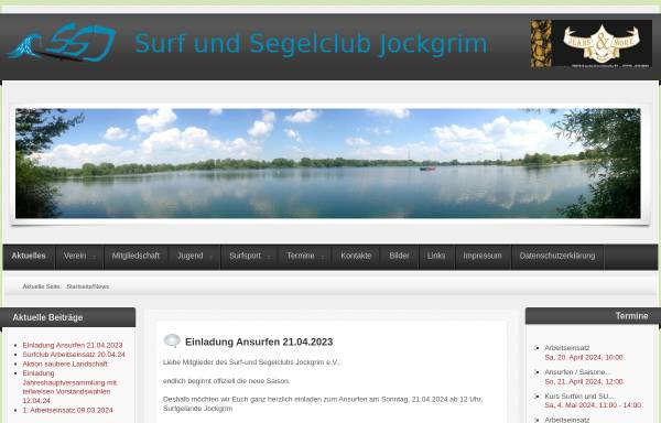 Vorschau von www.segelclub-jockgrim.de, Surf & Segelclub Jockgrim e.V.