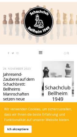Vorschau der mobilen Webseite schachclub-bellheim.de, Schachclub Bellheims 1949