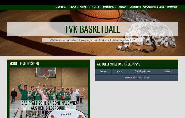 Vorschau von www.tvk-basketball.de, TVK Basketball