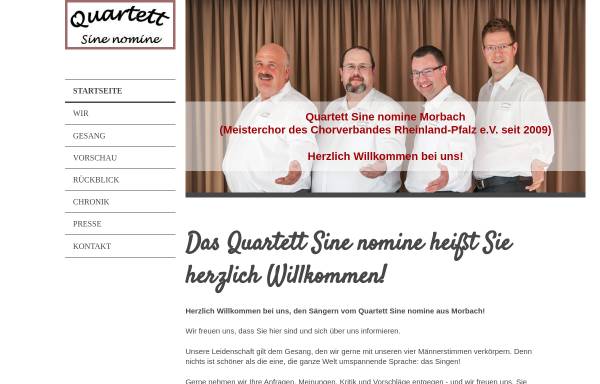 Vorschau von www.quartett-sine-nomine.de, Quartett Sine Nomine