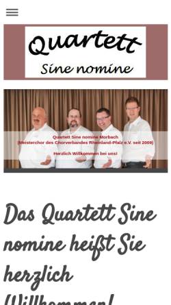 Vorschau der mobilen Webseite www.quartett-sine-nomine.de, Quartett Sine Nomine