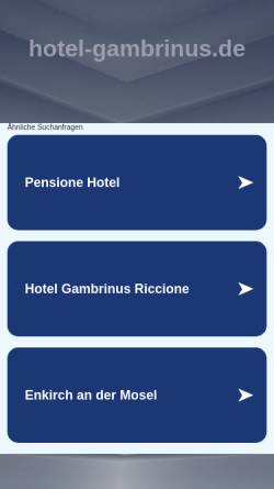 Vorschau der mobilen Webseite www.hotel-gambrinus.de, Hotel-Restaurant Gambrinus