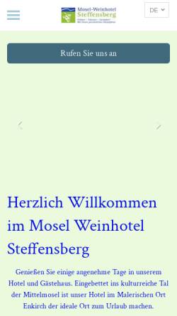 Vorschau der mobilen Webseite www.hotel-steffensberg.de, Mosel Weinhotel Steffensberg