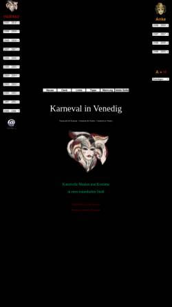 Vorschau der mobilen Webseite www.venezia-carnevale.de, Karneval in Venedig