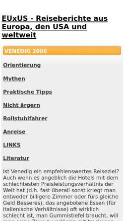 Vorschau der mobilen Webseite www.euxus.de, EUxUS