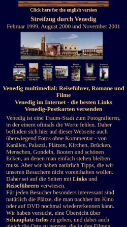 Vorschau der mobilen Webseite venedig.doroundjuergen.de, Venedig 1999-2001