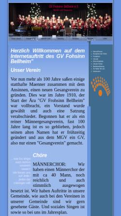 Vorschau der mobilen Webseite www.frohsinn-bellheim.de, Gesangverein 