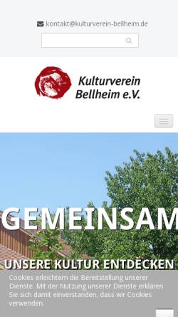 Vorschau der mobilen Webseite www.kulturverein-bellheim.de, Kulturverein Bellheim
