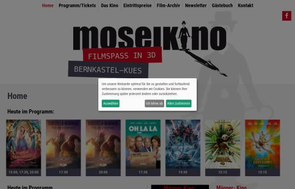 Vorschau von www.mosel-kino.de, Mosel-Kino GmbH