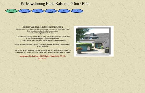 Vorschau von www.ferienwohnung-karla-kaiser.de, Ferienwohnung Karla Kaiser