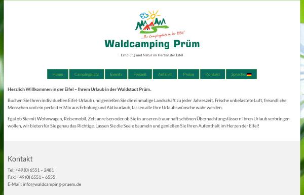 Vorschau von www.waldcamping-pruem.de, Waldcamping Prüm