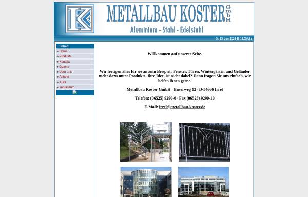 Vorschau von www.metallbau-koster.de, Metallbau-Koster