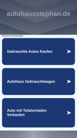 Vorschau der mobilen Webseite www.autohausstephan.de, Autohaus Stephan