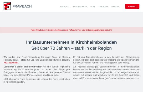 Vorschau von www.frambach-gmbh.de, Frambach GmbH