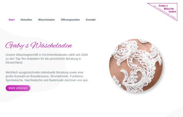 Vorschau von www.gabys-waescheladen.de, Gaby's Wäscheladen